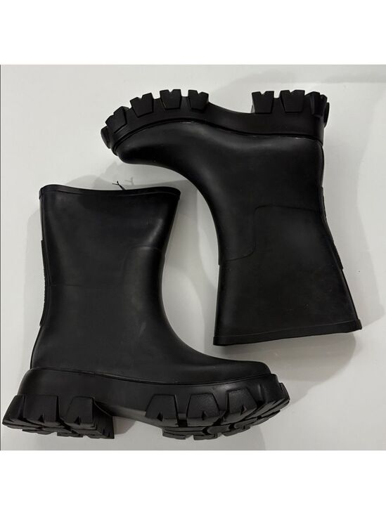 Ilse Jacobsen Shoes - ILSE JACOBSEN Black Winter Rain Boots with Chunky Sole NWT size 7